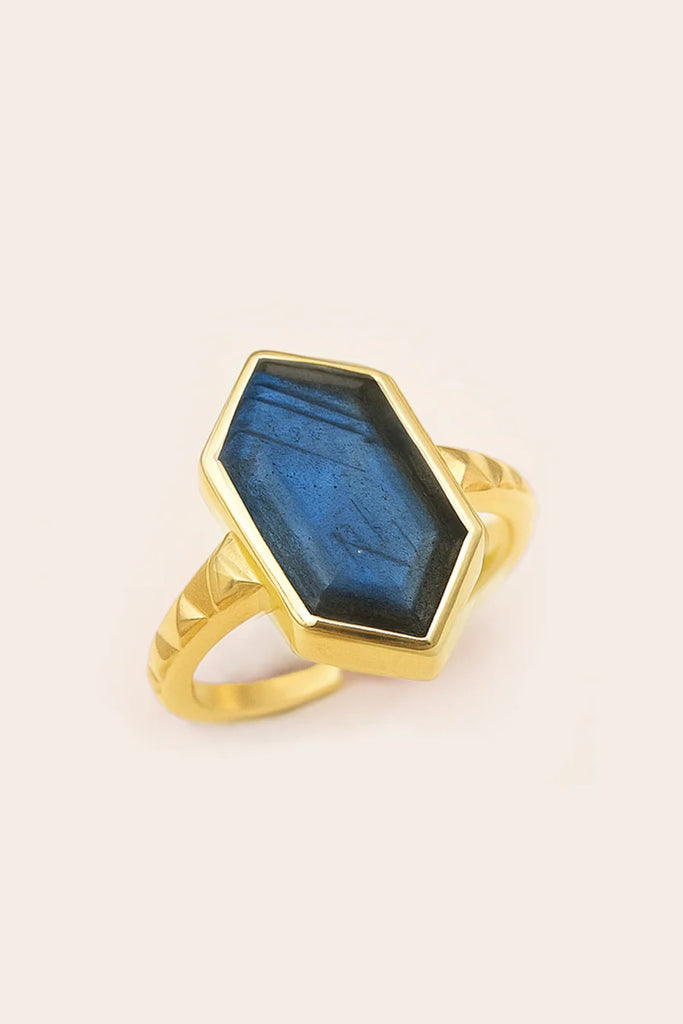 Labradorite North Star Ring - Gold
