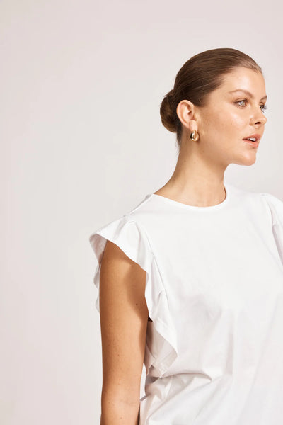 FRANCIA FRILL TANK - WHITE
