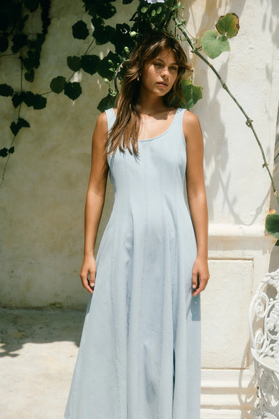 SOFIE TANK DRESS- SKY