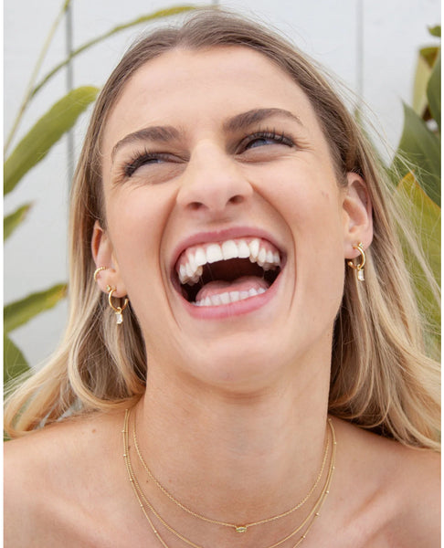 Marbella Charm Hoops Gold