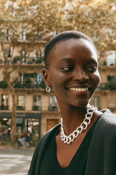 ALLEGRO DROPLET EARRING - SILVER