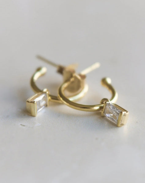 Marbella Charm Hoops Gold