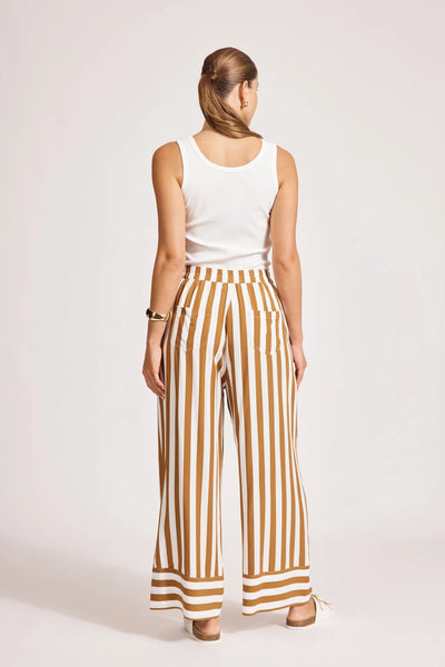 TREVILLE STRIPE PANT - CARAMEL