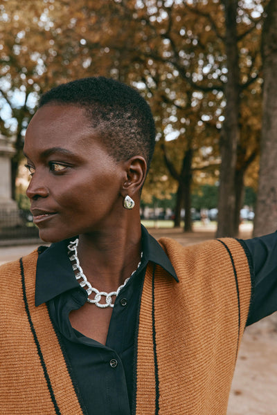 ALLEGRO DROPLET EARRING - SILVER