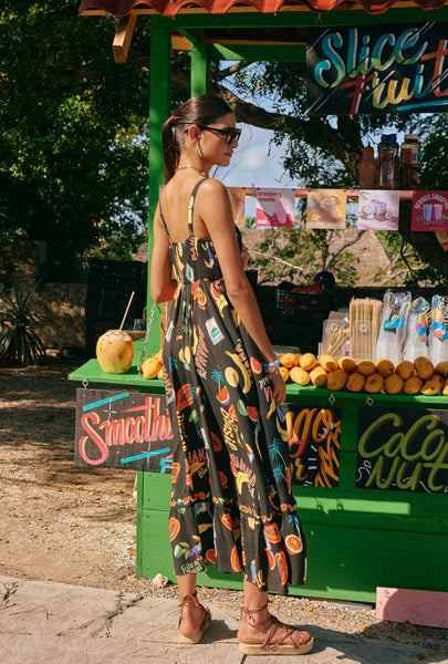 Cabana Tank Maxi Dress - Brasil Black