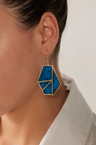LE SOLEIL EARRING - COBALT