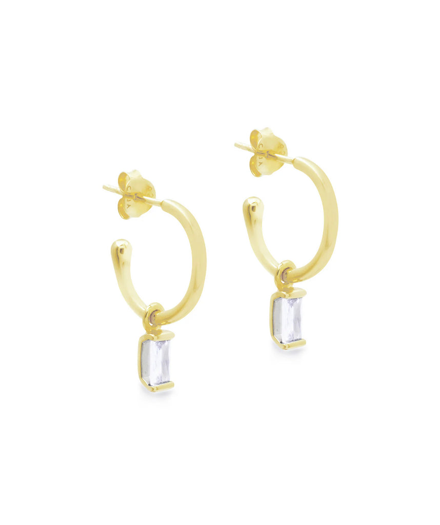 Marbella Charm Hoops Gold