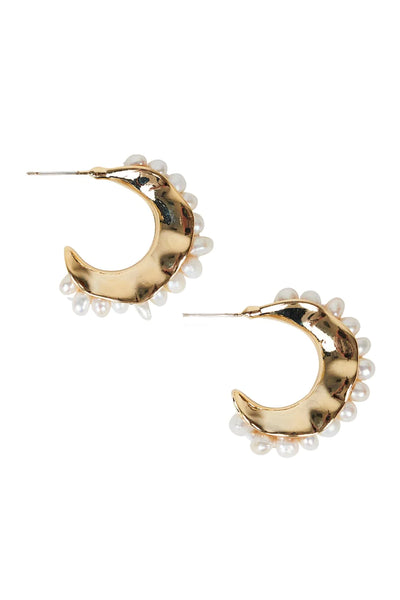 LA VIDA PEARL EARRING - GOLD PEARL