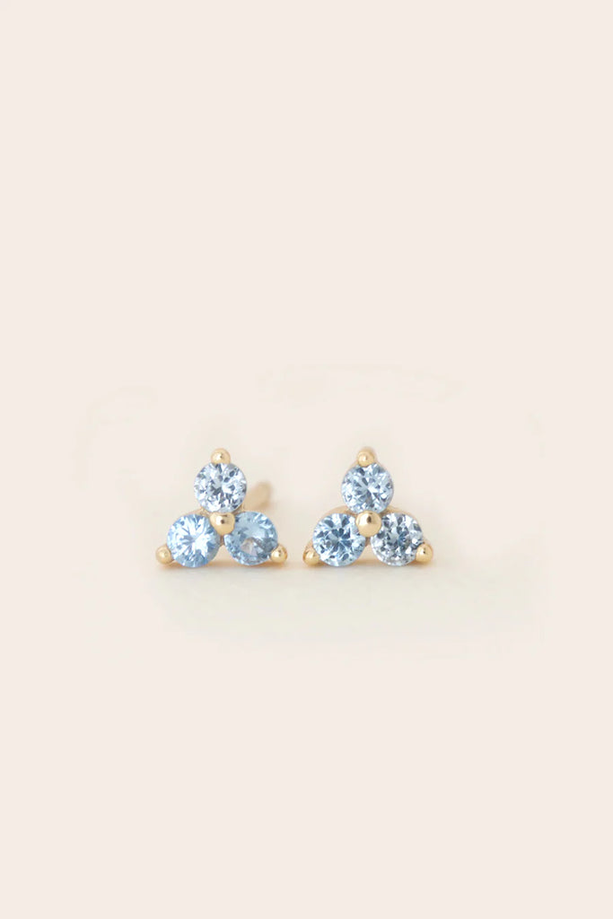 BIRTHSTONE STUDS- March/Aquamarine