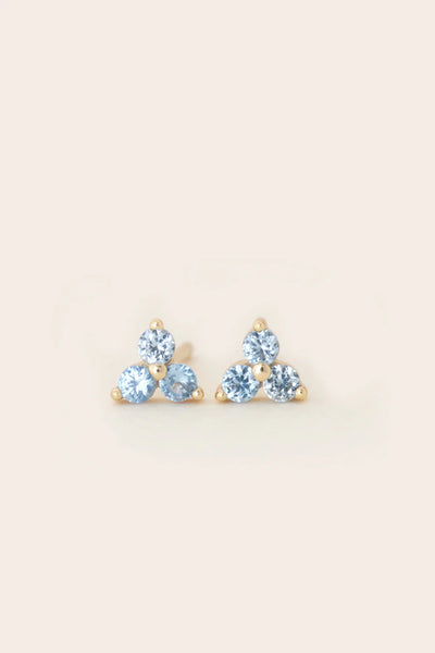 BIRTHSTONE STUDS- March/Aquamarine