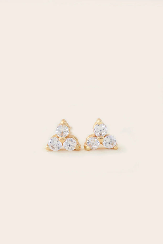 BIRTHSTONE STUDS- April/Crystal