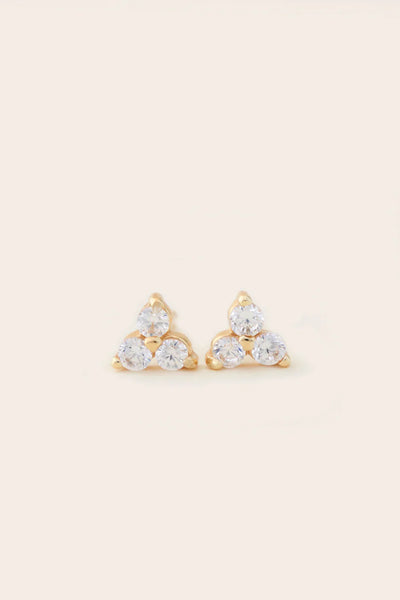 BIRTHSTONE STUDS- April/Crystal