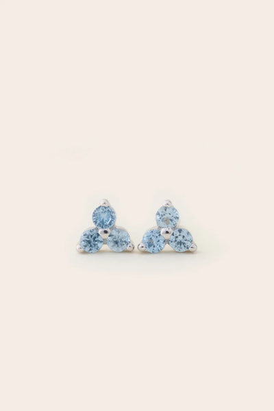 BIRTHSTONE STUDS- March/Aquamarine
