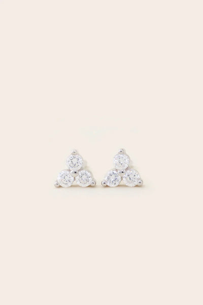 BIRTHSTONE STUDS- April/Crystal