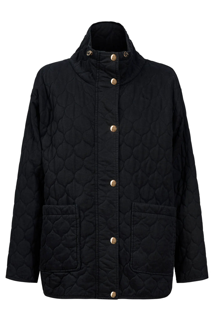 SANSI QUILTED JACKET - BLACK