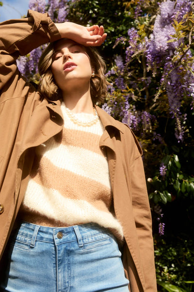 PALLAS STRIPE JUMPER- TOFFEE