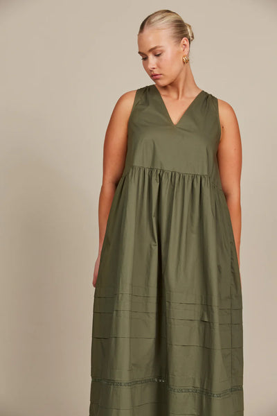 REMI TANK MAXI- OLIVE