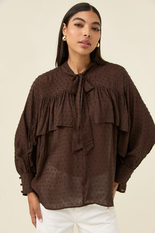 Della Blouse -  Chocolate