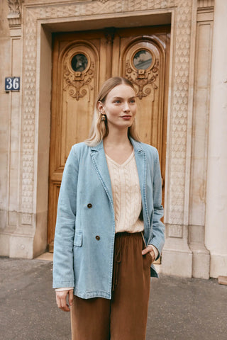 PEPI DENIM BLAZER - DENIM
