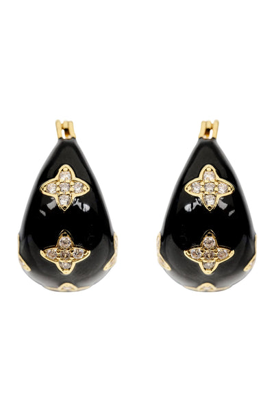 AMIRA GEM EARRING - BLACK