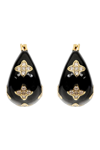 AMIRA GEM EARRING - BLACK