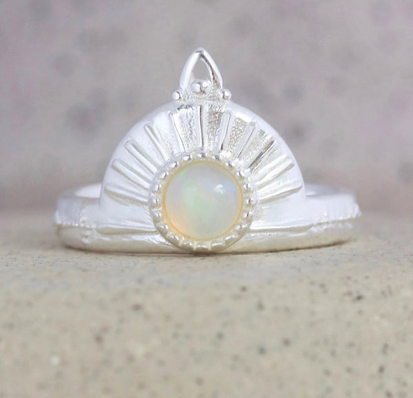 Be The Light Opal Ring- Silver