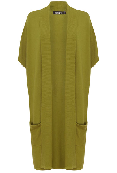 PALMER VEST CARDIGAN - CHARTREUSE