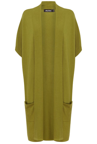 PALMER VEST CARDIGAN - CHARTREUSE