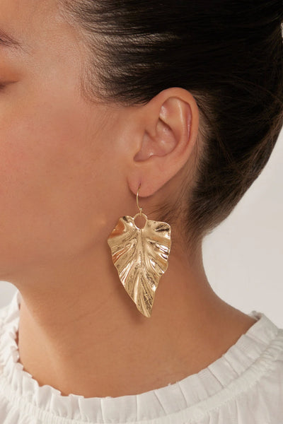 MIZU LEAF EARRING - GOLD