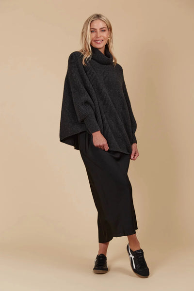 MIRU PONCHO- ASH