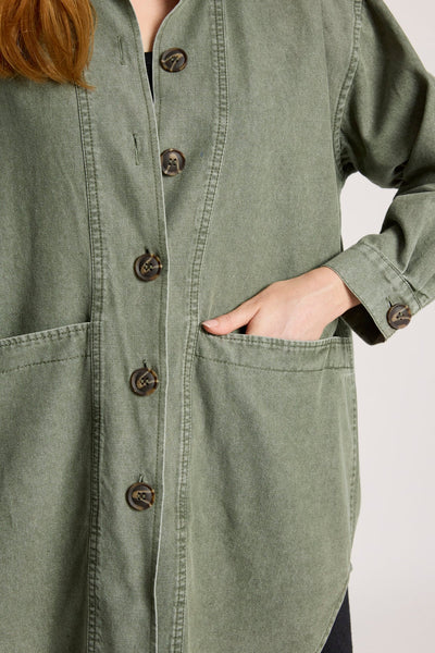 BODHI DENIM JACKET - OLIVE