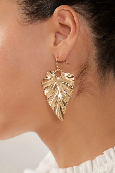 MIZU LEAF EARRING - GOLD