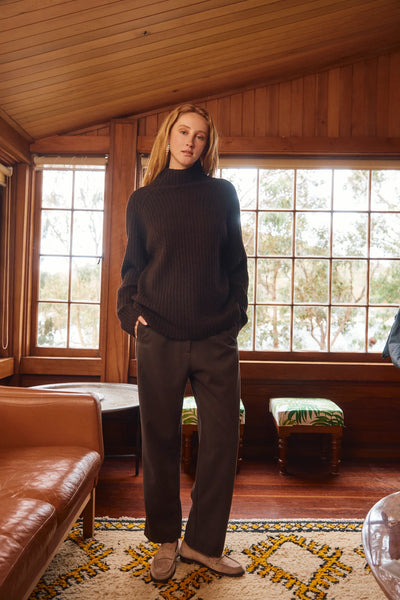 Miru Knit Jumper- Chocolate