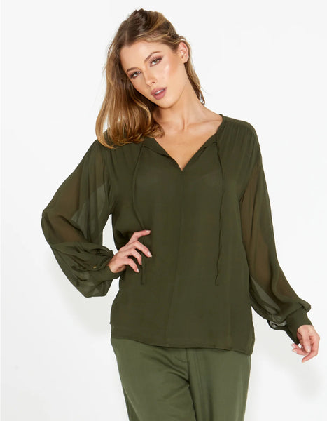 Honest Boho Blouse - Olive