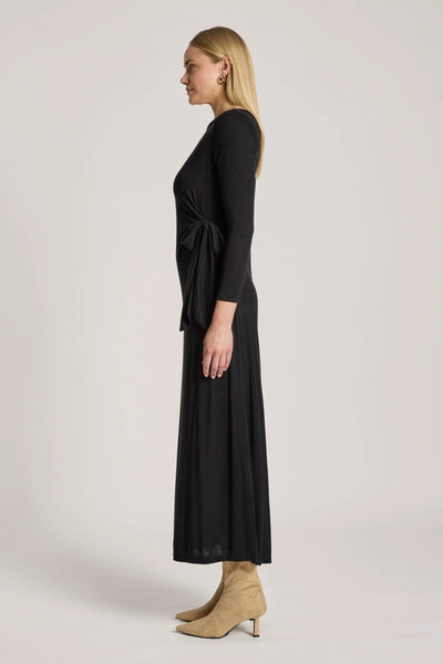ARIA TIE MAXI DRESS -  BLACK