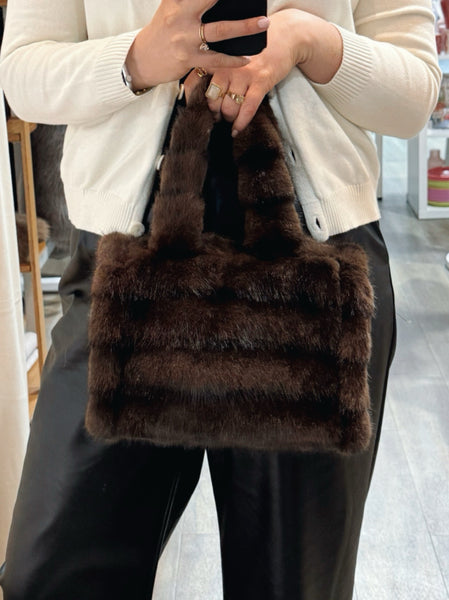 Chocolate Faux Fur Bag