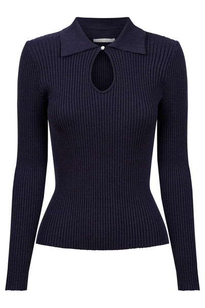 Nell Knit Top - Navy