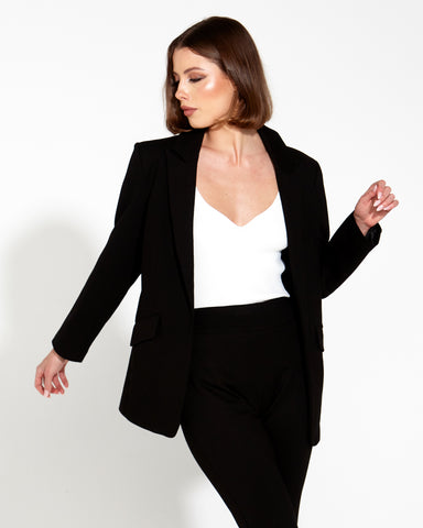 Upper East Stretch Blazer - Black