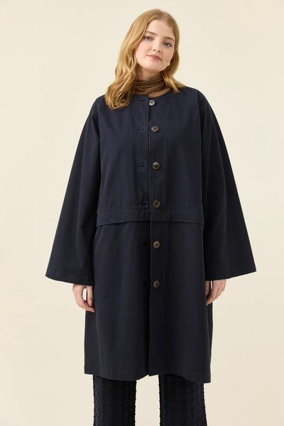 Farida Convertible Coat - NAVY
