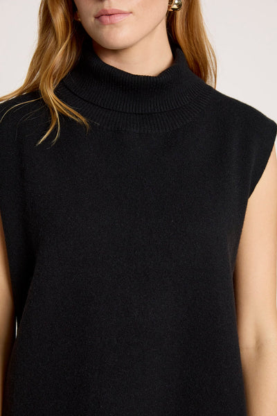 ZALA KNIT VEST - BLACK