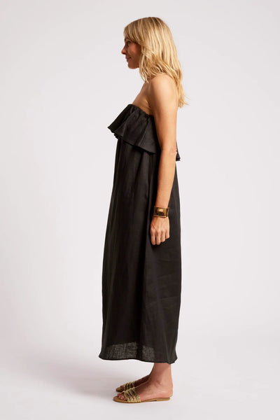 MARIS STRAPLESS DRESS - BLACK