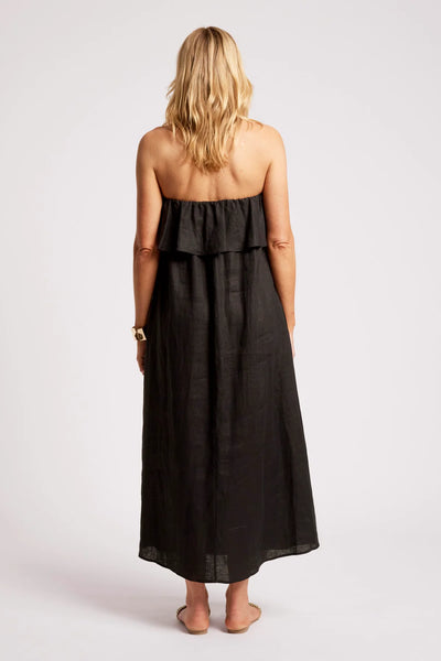 MARIS STRAPLESS DRESS - BLACK