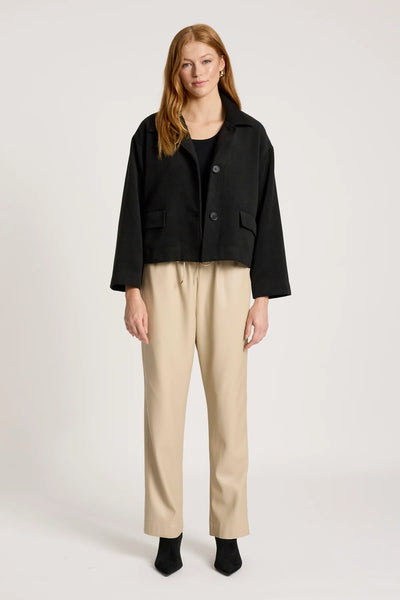 WANDERER CROP JACKET - BLACK
