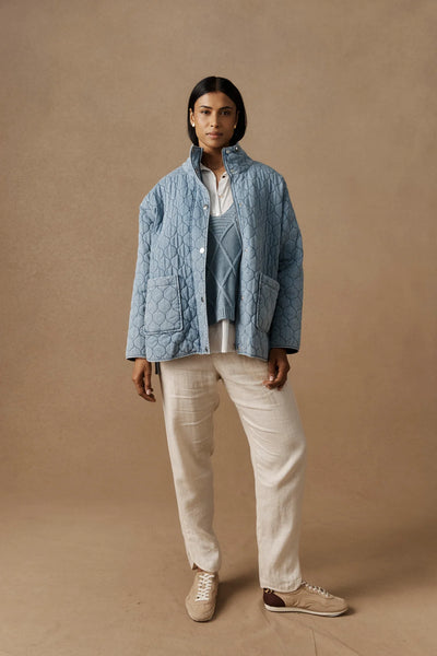 SANSI QUILTED JACKET - DENIM
