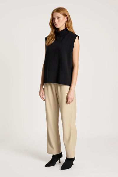 ZALA KNIT VEST - BLACK