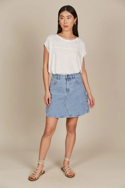 MARGOT DENIM SKIRT- STELLAR