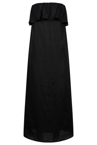 MARIS STRAPLESS DRESS - BLACK