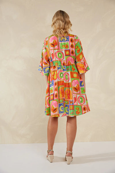 PORTOFINO TIE DRESS- SPRITZ