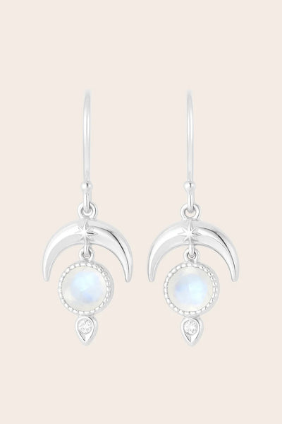 MOONSTONE DARE TO DREAM EARRINGS- SILVER