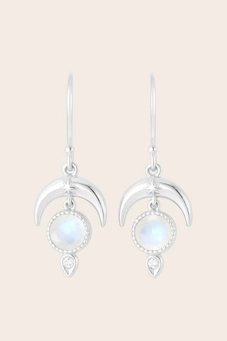 MOONSTONE DARE TO DREAM EARRINGS- SILVER